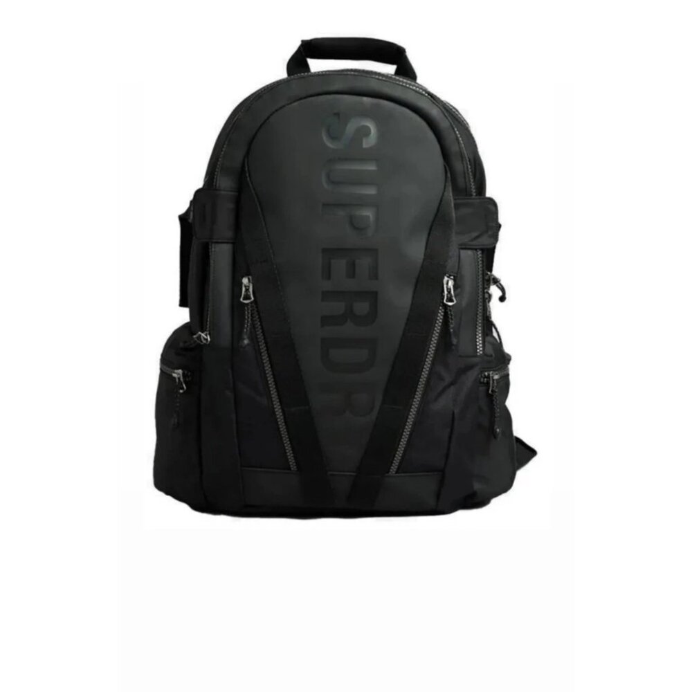 Superdry Mountain Tarp Graphic Backpack Black